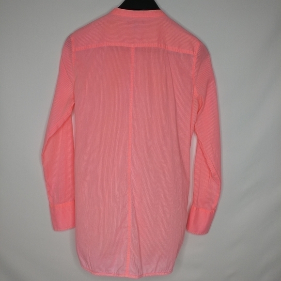 J. Crew Electric Orange Ruffle Front Button Down - Picture 7 of 11